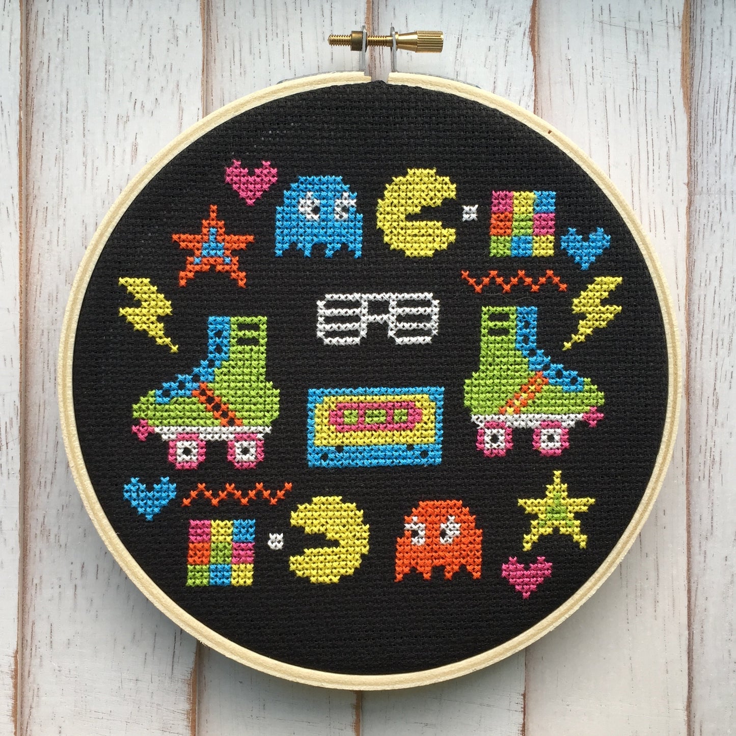 80's Sampler Counted Cross Stitch DIY KIT - Prismatic Fiber Arts