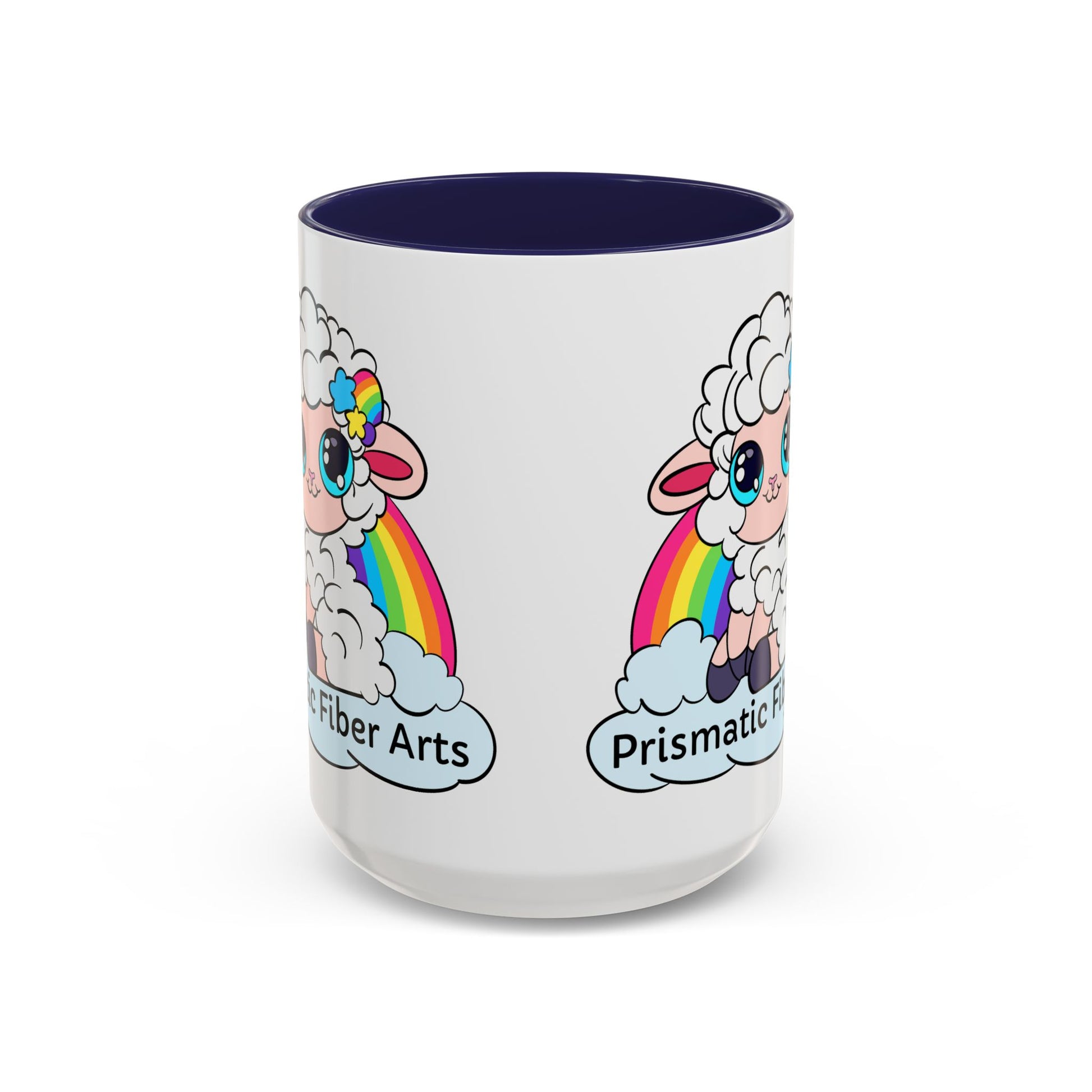 PFA "Logo" Accent Coffee Mug (11, 15oz) - Prismatic Fiber Arts