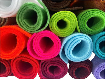 FabricLA Craft Felt Rolls 6 Pieces - 12" X 18" Inches Assorted Color Non-Woven Soft Felt Material - Acrylic Felt Roll for DIY Craftwork, Sewing and Patchwork - Autumn Colors - Prismatic Fiber Arts