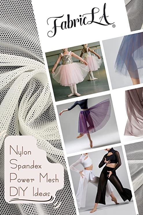 FabricLA Nylon Spandex Performance Power Mesh Fabric | Black - Prismatic Fiber Arts