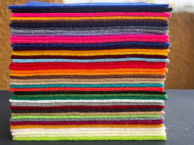 4" x 4" Acrylic Felt Sheets by FabricLA | Multi-Colors - Prismatic Fiber Arts