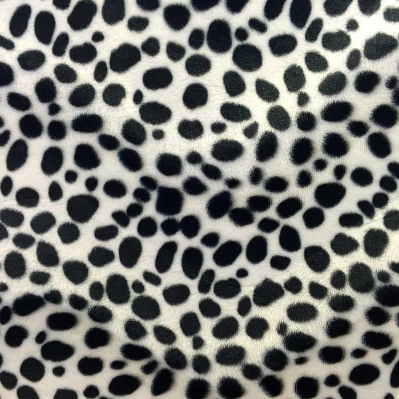 Dalmatian Dog Print Velboa Faux Fur Fabric - Prismatic Fiber Arts