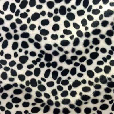 Dalmatian Dog Print Velboa Faux Fur Fabric - Prismatic Fiber Arts