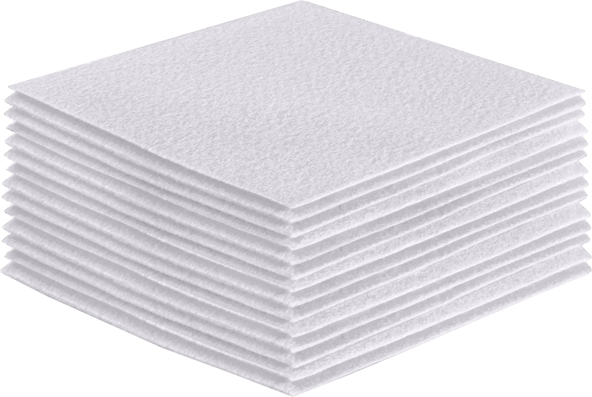 FabricLA Acrylic Felt Craft Sheet Packs – White | Soft 100% Acrylic Felt Sheets for DIY & Sewing - Prismatic Fiber Arts
