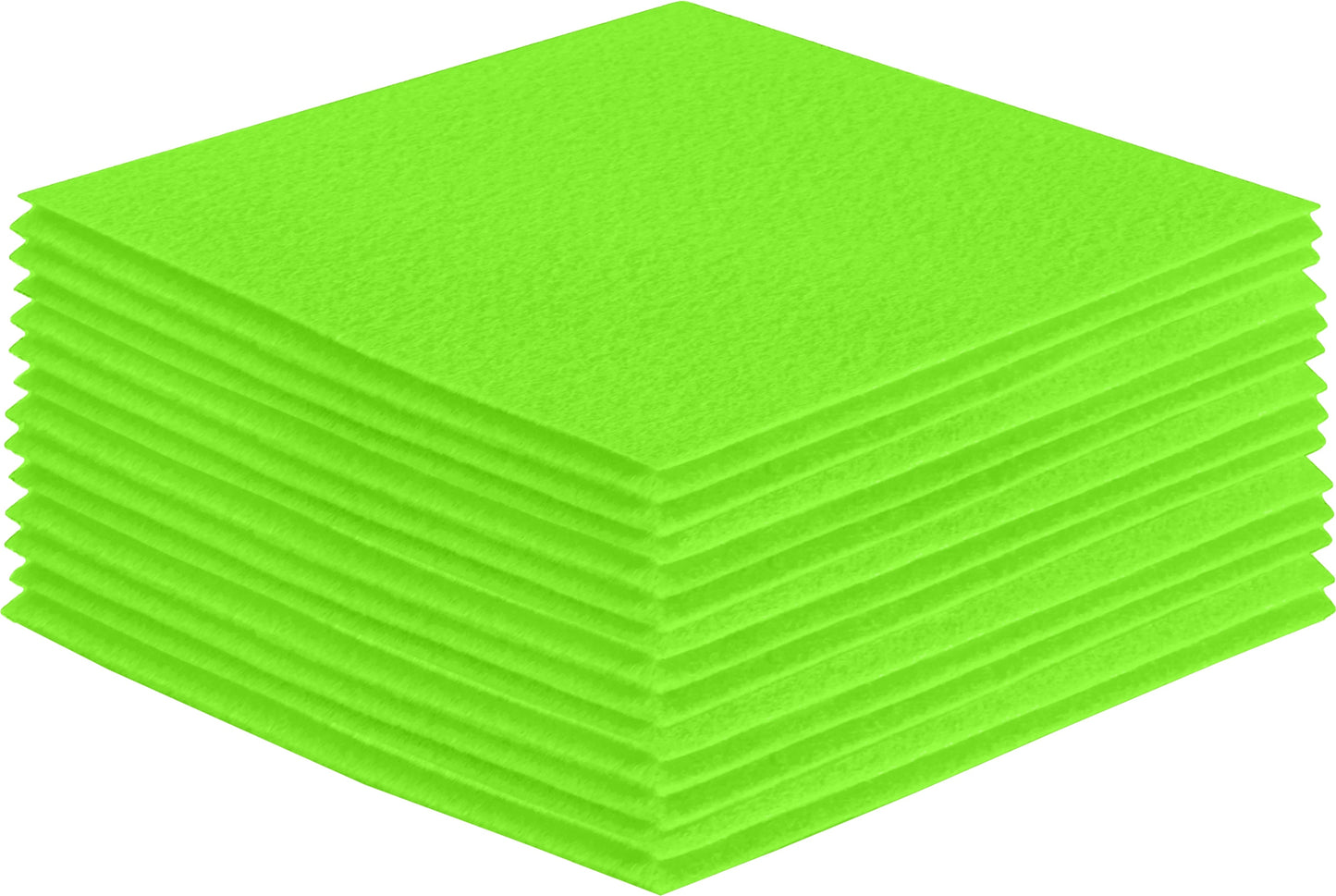 FabricLA Acrylic Felt Craft Sheet Packs – Neon Green | Soft 100% Acrylic Felt Sheets for DIY & Crafts - Prismatic Fiber Arts