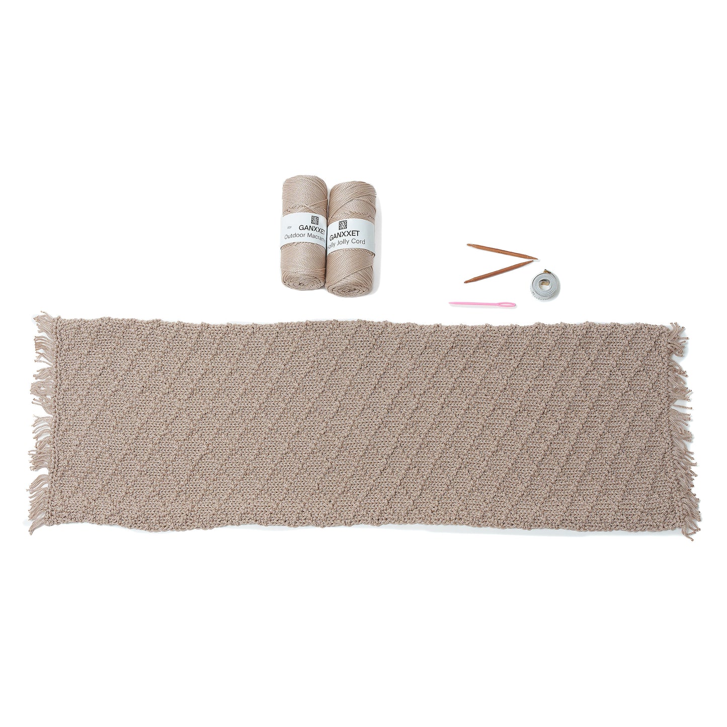 Knit Table Runner DIY Kit by Ganxxet x Little Birdie Design Studio - Prismatic Fiber Arts