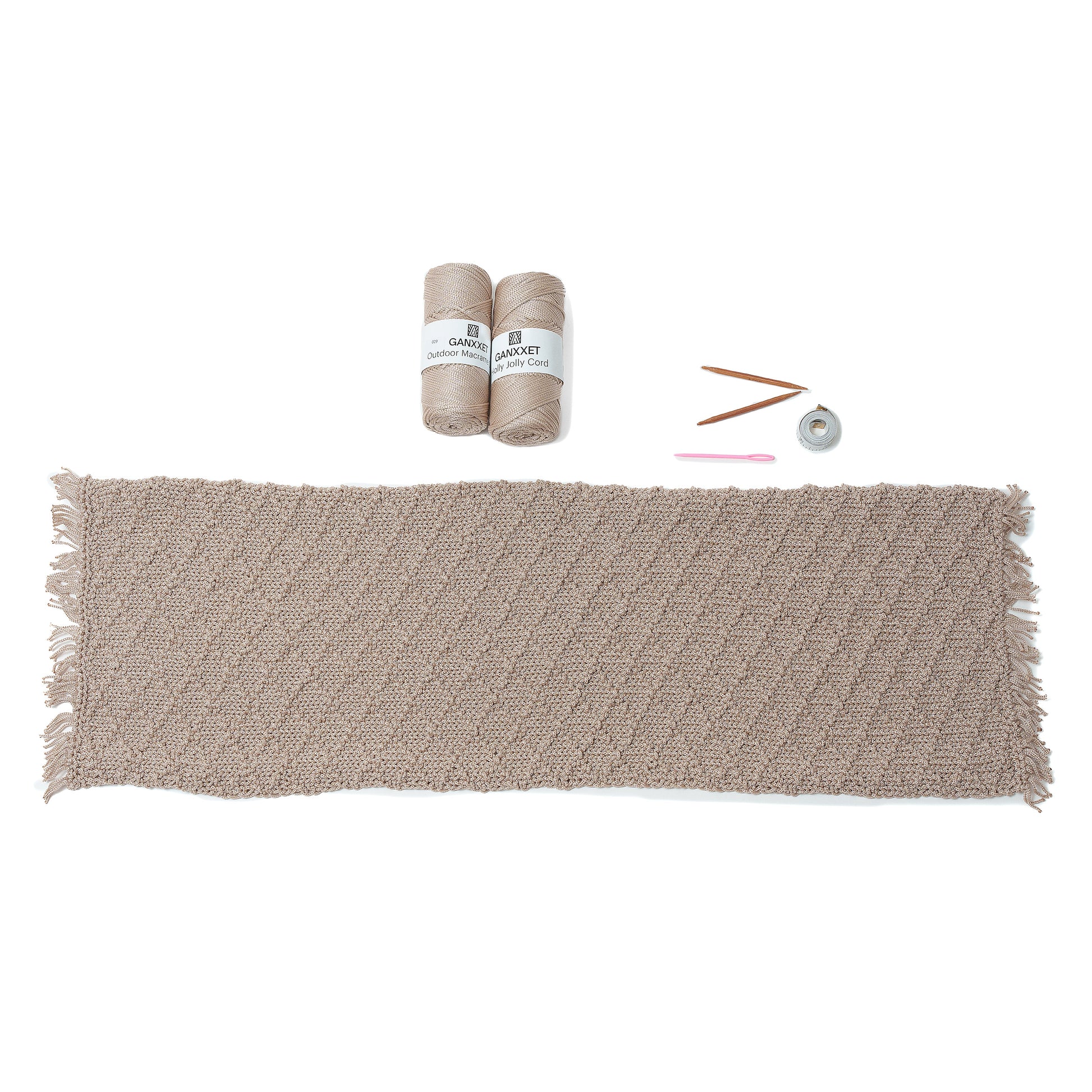 Knit Table Runner DIY Kit by Ganxxet x Little Birdie Design Studio - Prismatic Fiber Arts