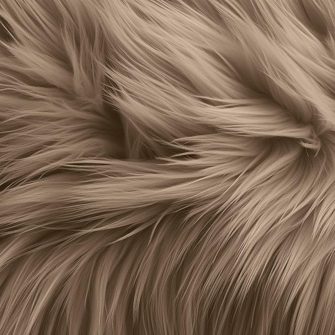 Faux Fur Fabric Squares - Shaggy Fur Patches 10x10 Inches for DIY Crafts, Chair Covers, Seat Cushions - Available in 4, 8, 16 Packs - Prismatic Fiber Arts