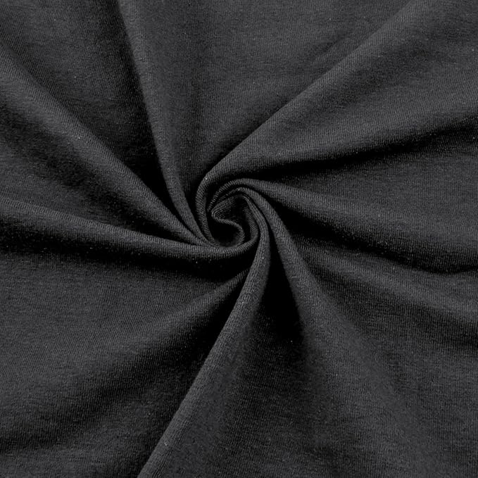 FabricLA 12oz Cotton Spandex Jersey Knit Fabric | Charcoal - Prismatic Fiber Arts
