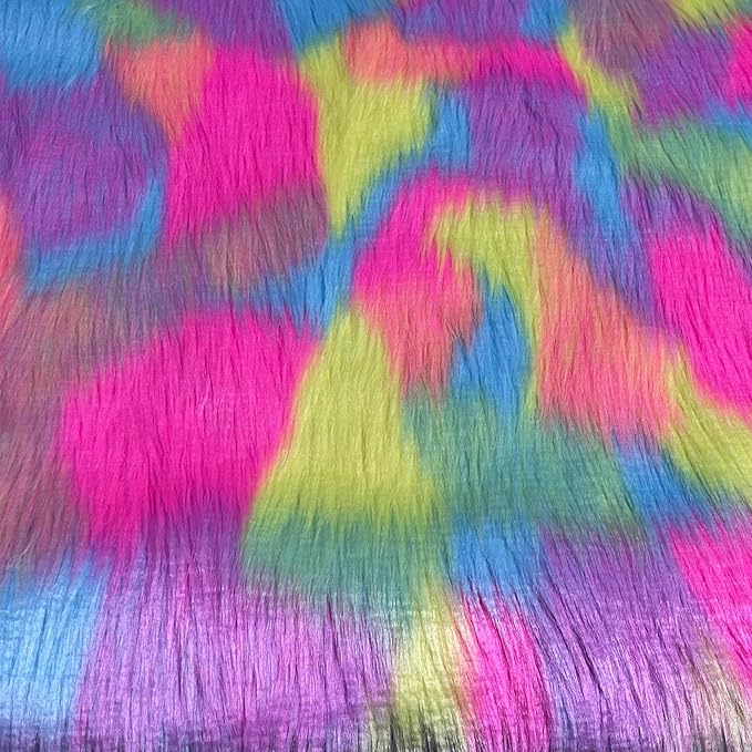 Faux Fur Fabric Squares - Shaggy Fur Patches 10x10 Inches for DIY Crafts, Chair Covers, Seat Cushions - Available in 4, 8, 16 Packs - Prismatic Fiber Arts