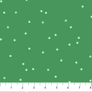 Green Stars Seasons Basics Cotton 44"/45" Fabric Per Yard - Prismatic Fiber Arts
