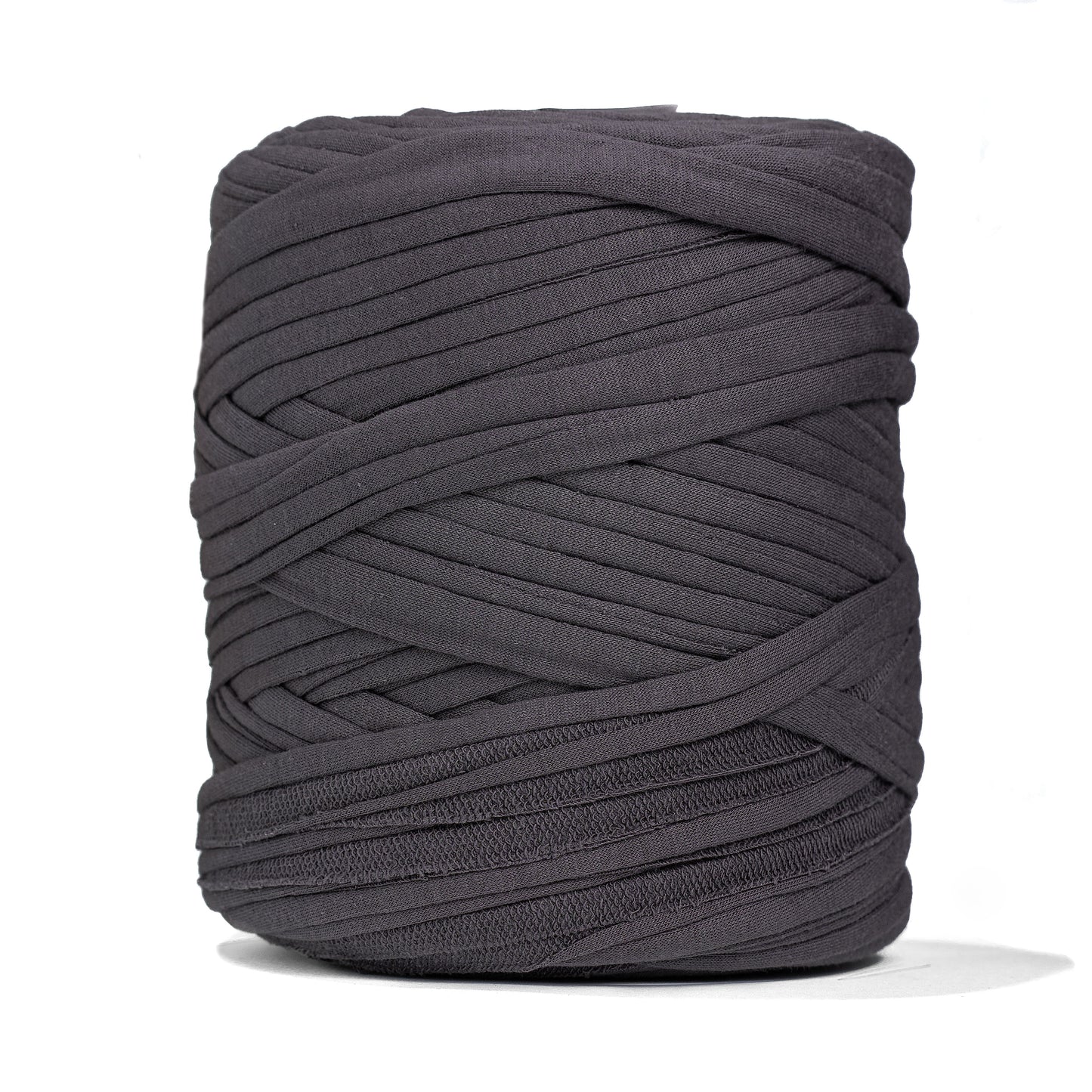 Recycled T-Shirt Fabric Yarn - Dark Gray Color - Prismatic Fiber Arts