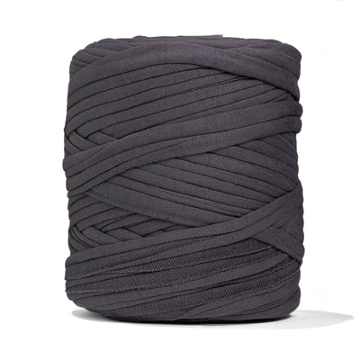 Recycled T-Shirt Fabric Yarn - Dark Gray Color - Prismatic Fiber Arts