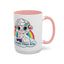 PFA "Logo" Accent Coffee Mug (11, 15oz) - Prismatic Fiber Arts
