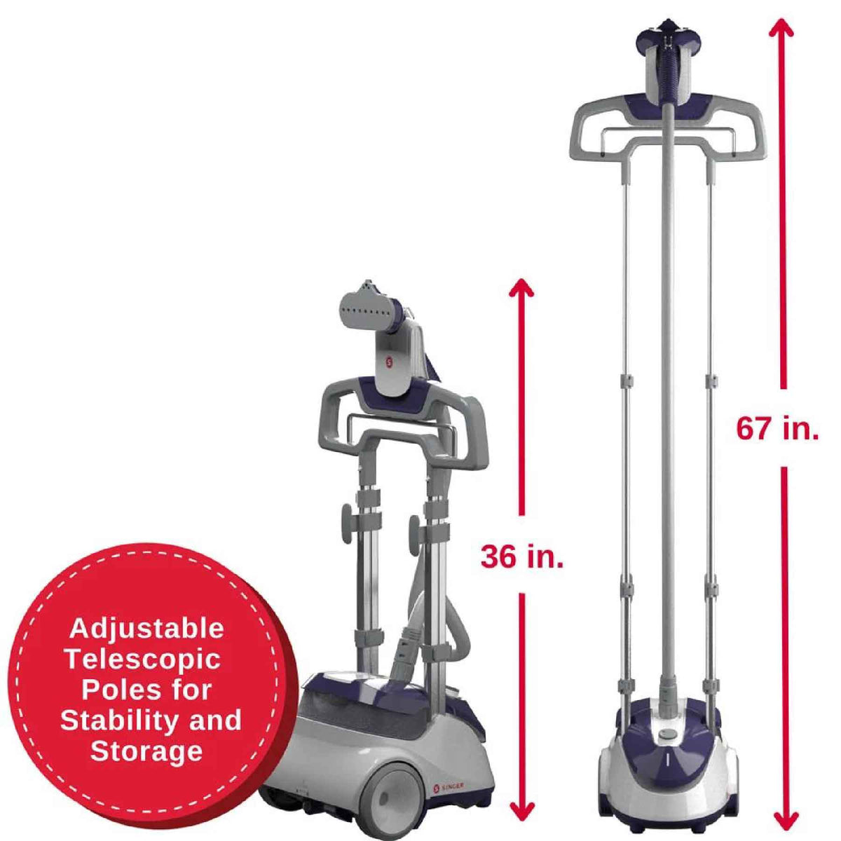 SINGER® SteamWorks™ Pro 2.0 Garment Steamer - Prismatic Fiber Arts