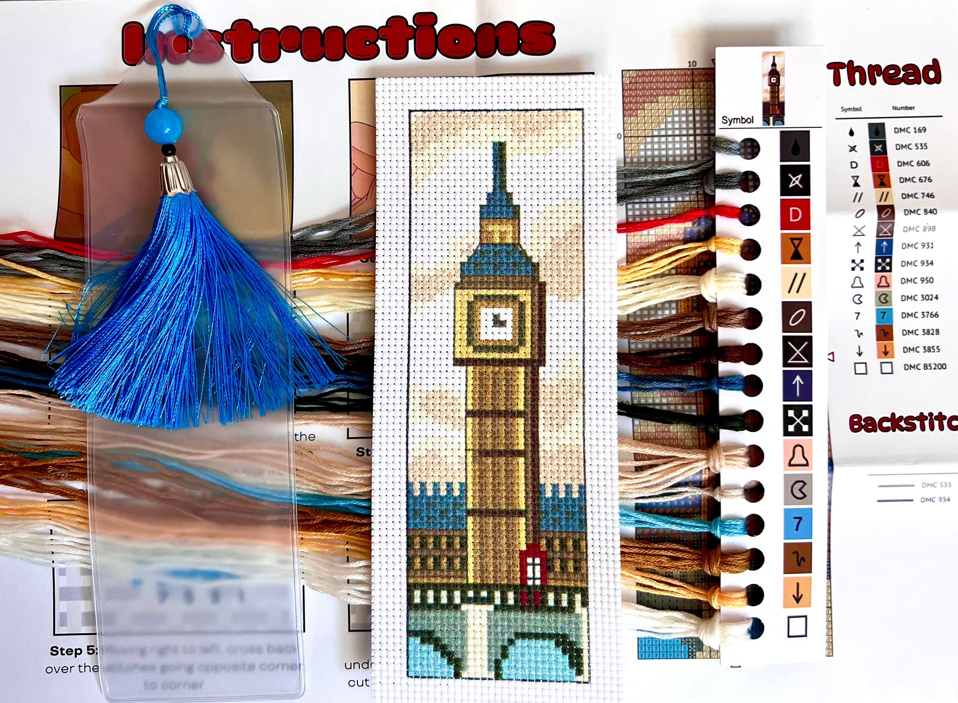 Big Ben Bookmark - Prismatic Fiber Arts