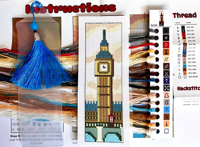 Big Ben Bookmark - Prismatic Fiber Arts