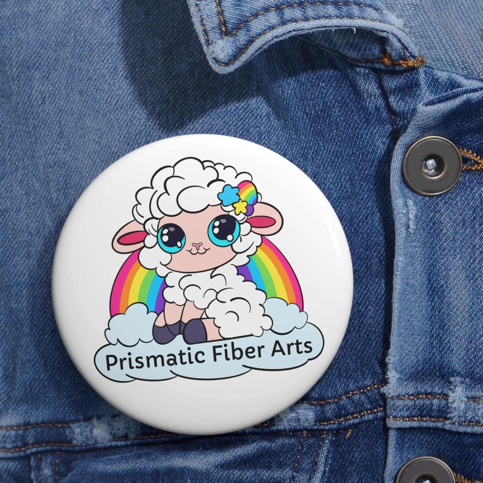 PFA Logo Pin Button - Prismatic Fiber Arts