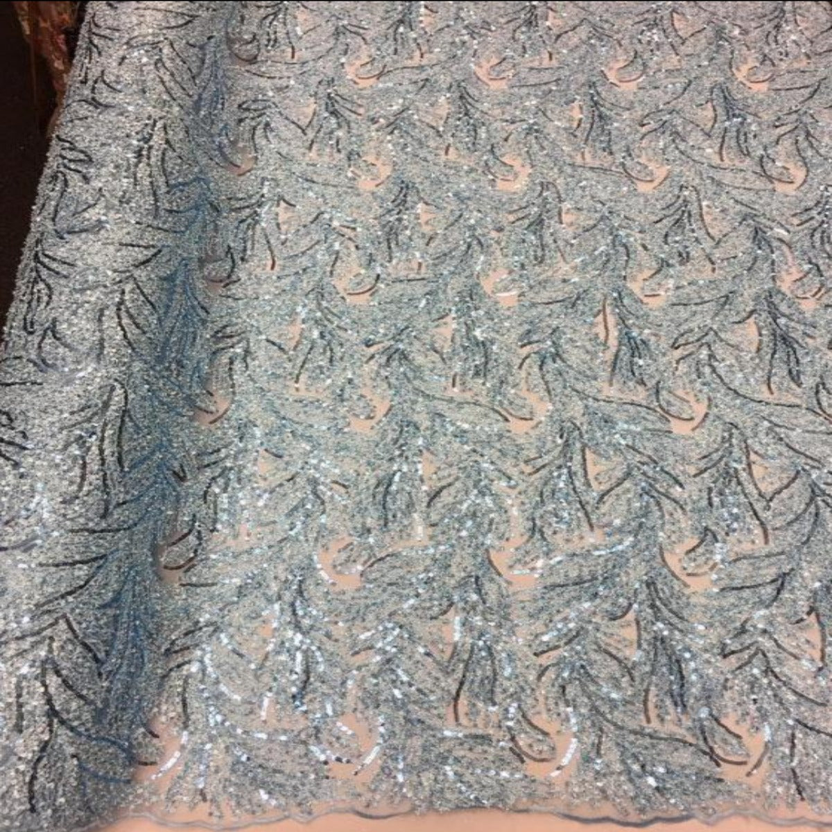 Cozy Pop Thread Floral Sequins Fabric - Prismatic Fiber Arts