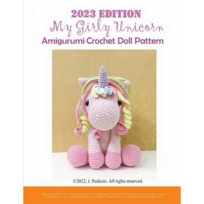 2023 My Girly Unicorn Amigurumi Crochet Doll Pattern