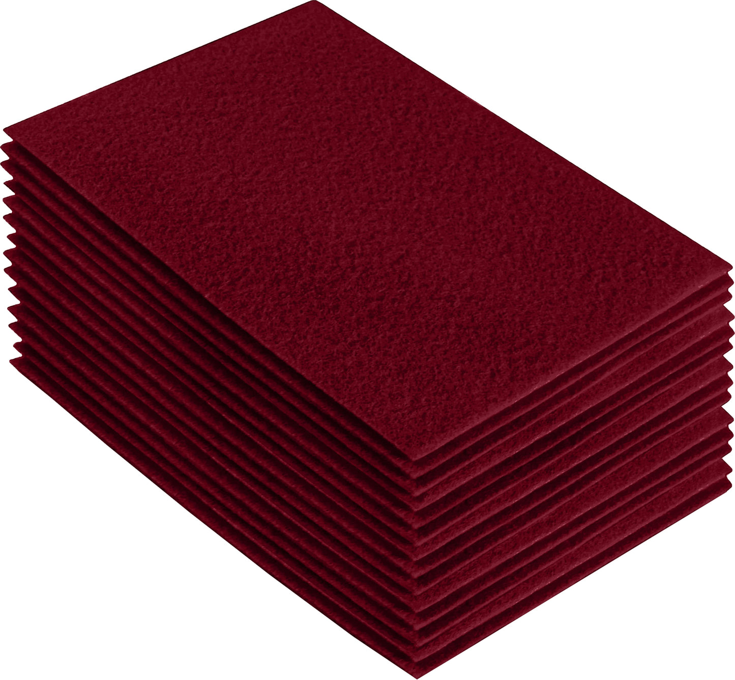 FabricLA Acrylic Felt Craft Sheet Packs – Dark Red | Soft 100% Acrylic Felt Sheets for DIY & Crafts - Prismatic Fiber Arts