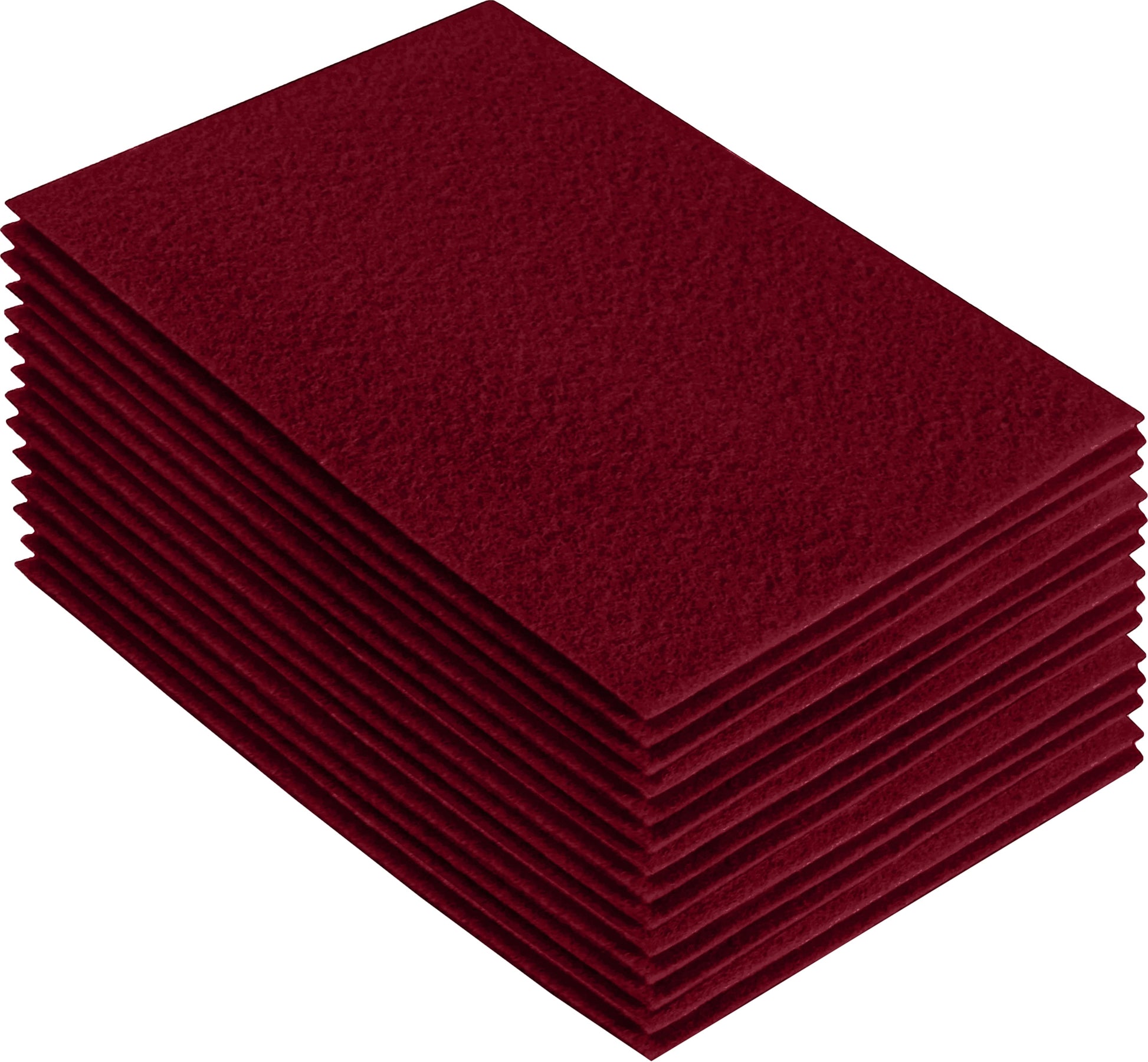 FabricLA Acrylic Felt Craft Sheet Packs – Dark Red | Soft 100% Acrylic Felt Sheets for DIY & Crafts - Prismatic Fiber Arts