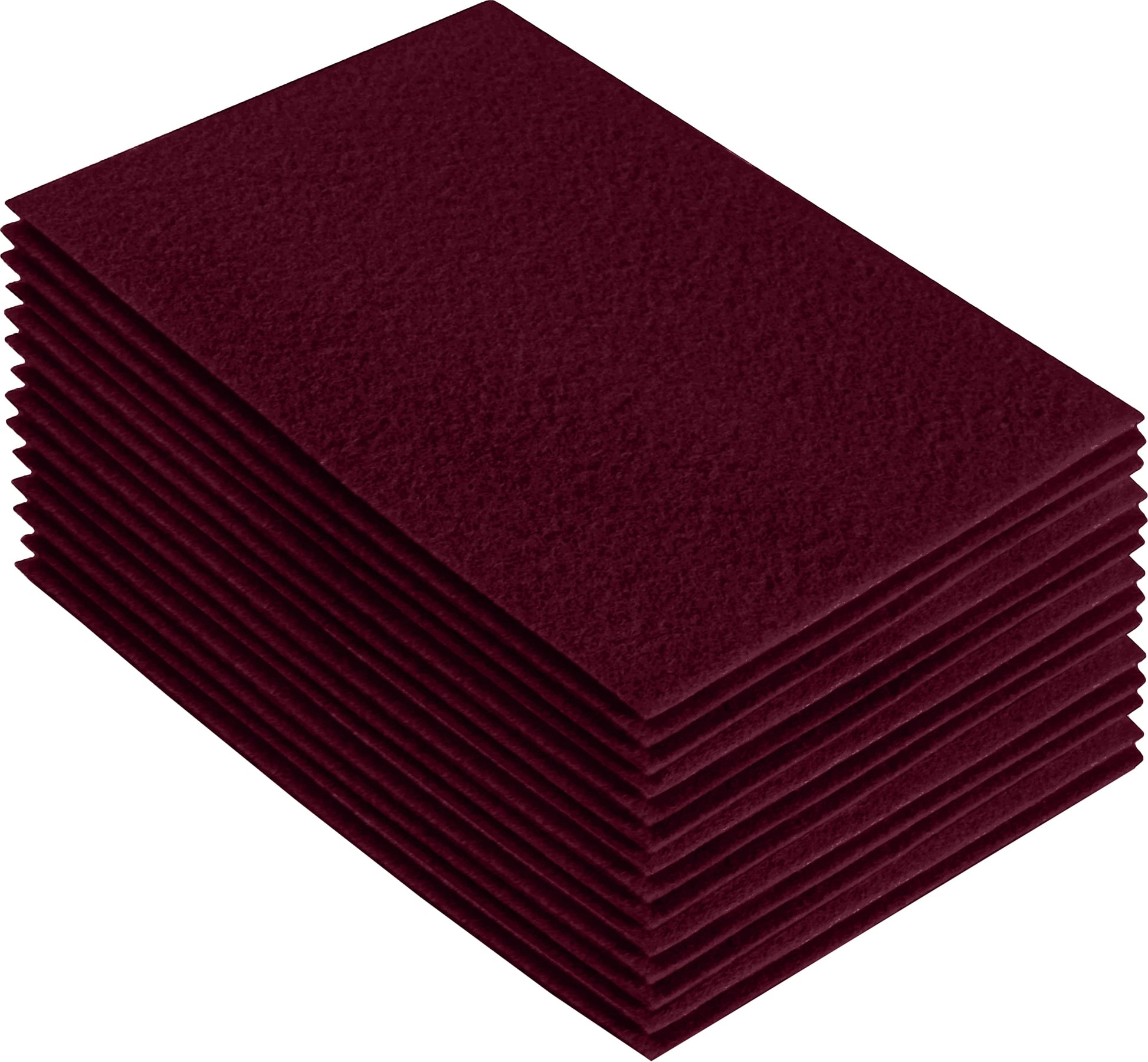 FabricLA Acrylic Felt Craft Sheet Packs – Burgundy | Soft 100% Acrylic Felt Sheets for DIY & Sewing Projects - Prismatic Fiber Arts
