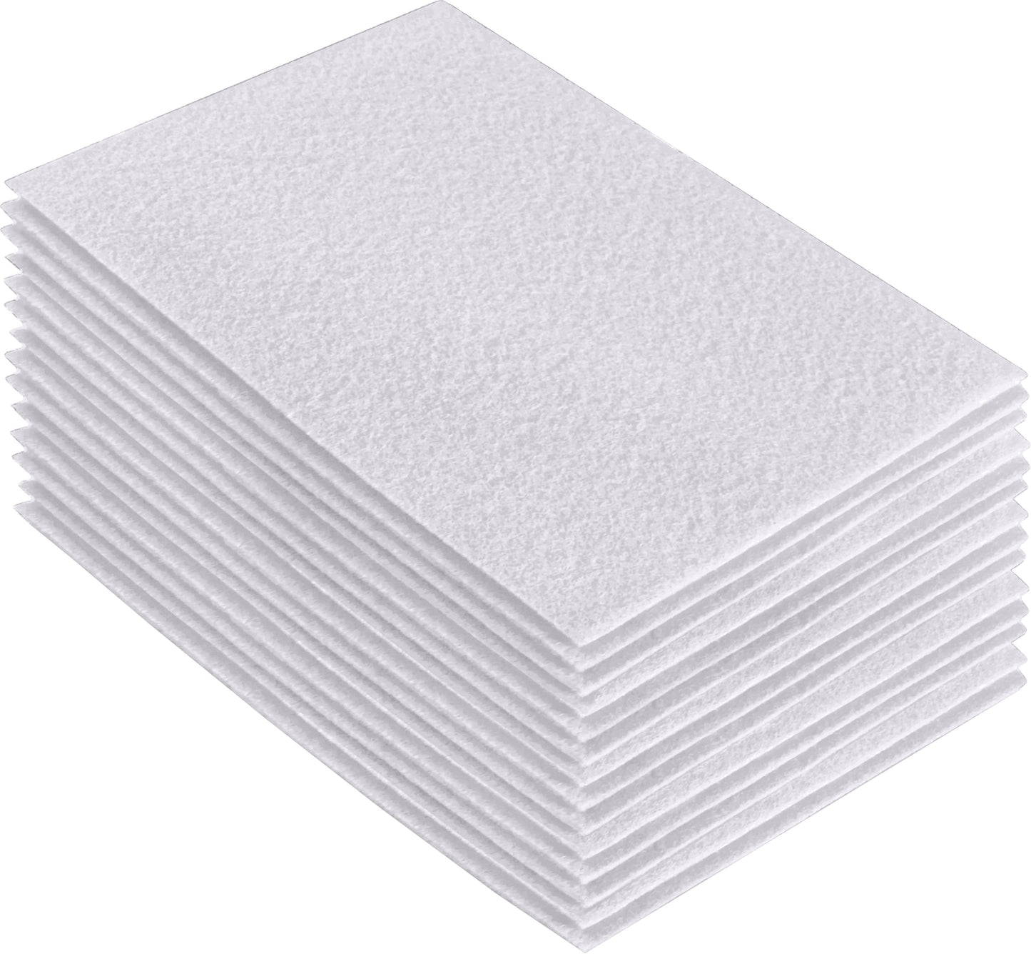 FabricLA Acrylic Felt Craft Sheet Packs – White | Soft 100% Acrylic Felt Sheets for DIY & Sewing - Prismatic Fiber Arts