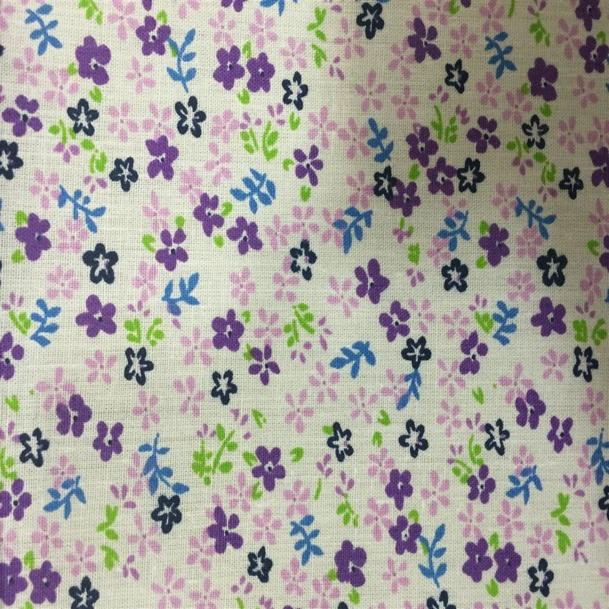 Small Floral Print Poly Cotton Fabric - Prismatic Fiber Arts