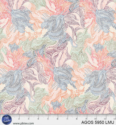A Garden Of Stitches Light Multi Color Florals 44"/45" Fabric Per Yard - Prismatic Fiber Arts