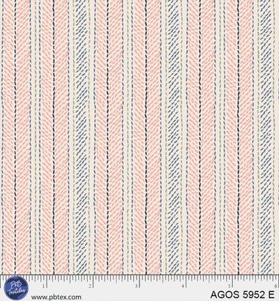 A Garden Of Stitches Natural Cream Stripes 44"/45" Fabric Per Yard - Prismatic Fiber Arts