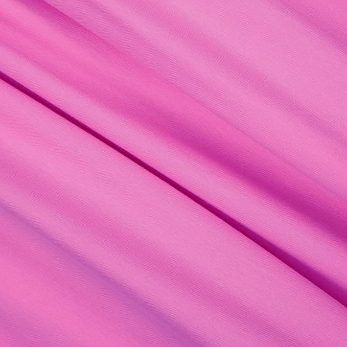 FabricLA 12oz Cotton Spandex Jersey Knit Fabric | Hot Pink - Prismatic Fiber Arts