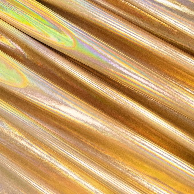 Hologram Metallic Foil Spandex Knit Fabric 4-Way Stretch, 60" Inch Wide| Multicolor - Prismatic Fiber Arts