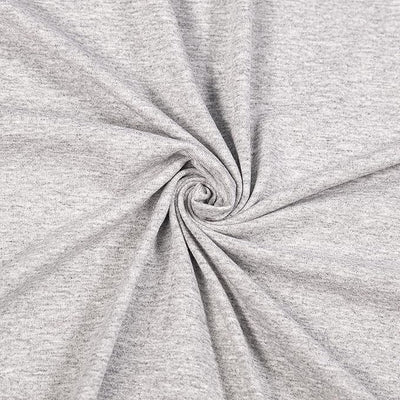 FabricLA 12oz Cotton Spandex Jersey Knit Fabric | Heather Grey - Prismatic Fiber Arts