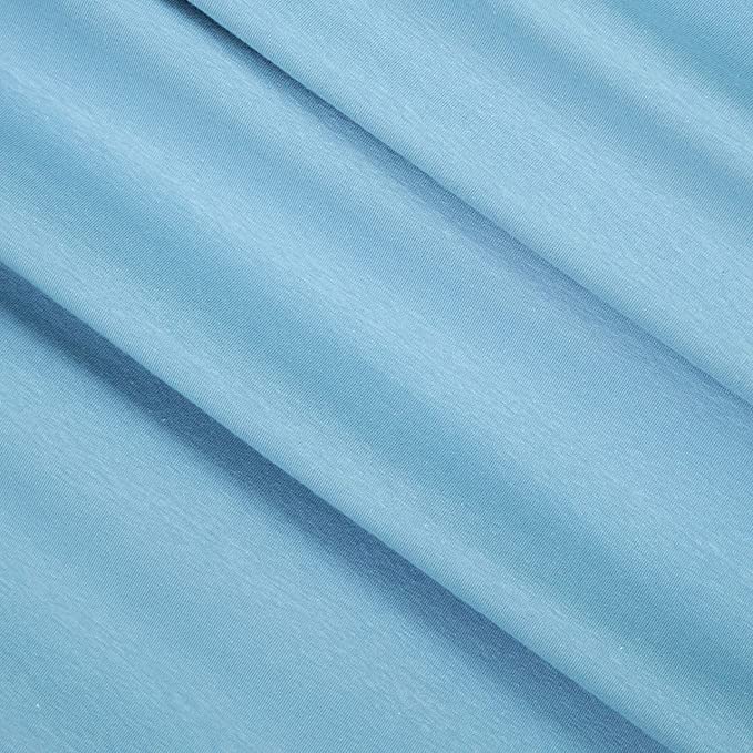 FabricLA 10 oz Cotton Spandex Jersey Knit Fabric – 4-Way Stretch | Dusty Blue - Prismatic Fiber Arts