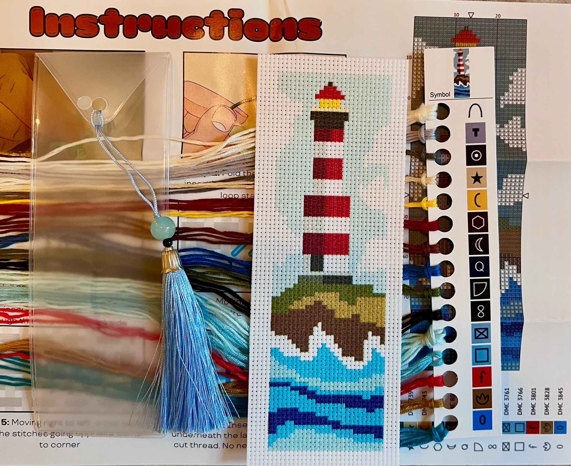 Lighthouse Bookmark - Prismatic Fiber Arts