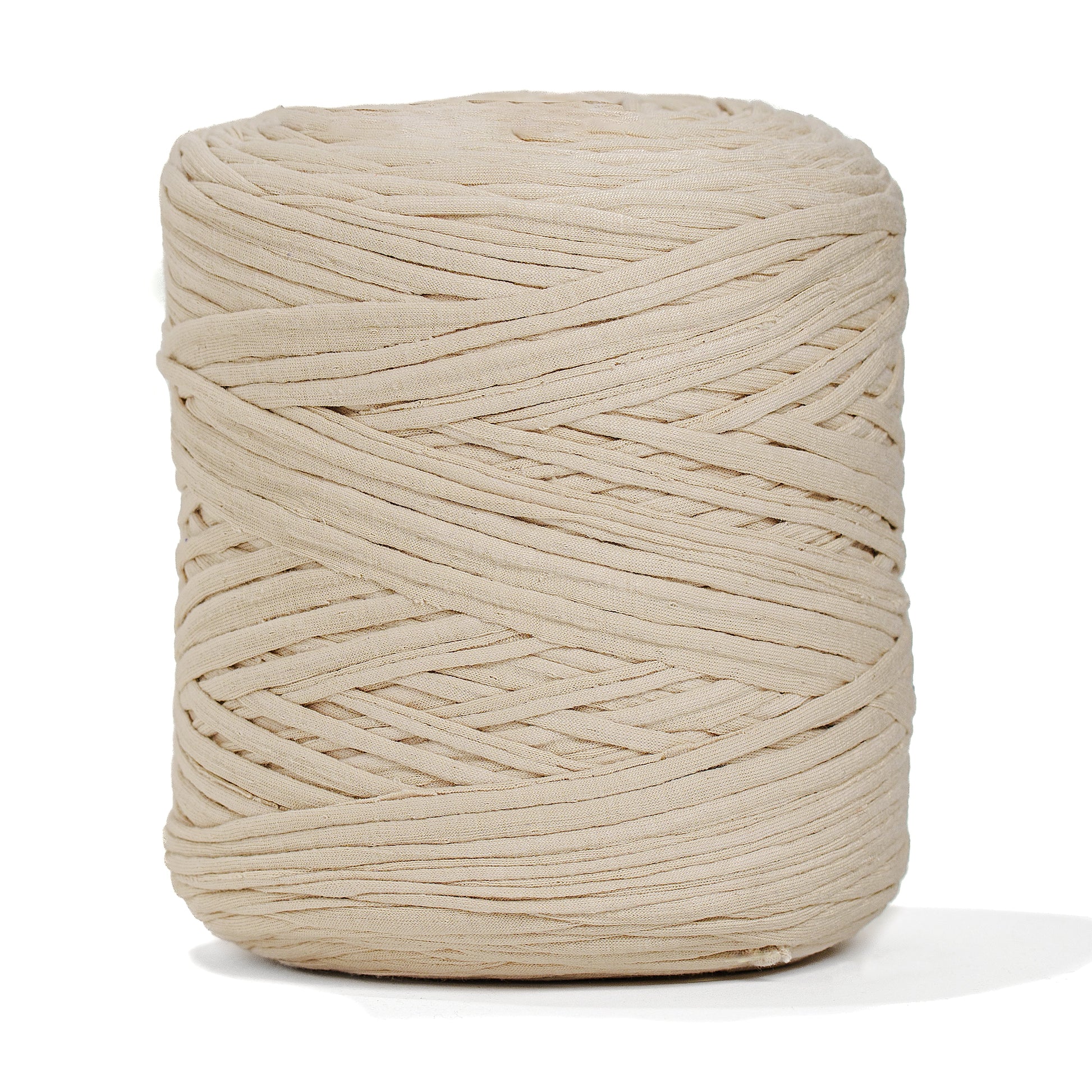 Recycled T-Shirt Fabric Yarn - Almond Color - Prismatic Fiber Arts