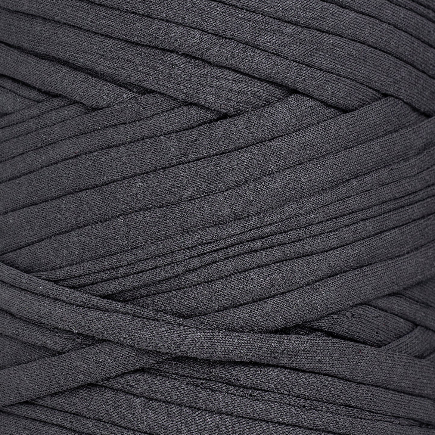 Recycled T-Shirt Fabric Yarn - Anthracite Color - Prismatic Fiber Arts