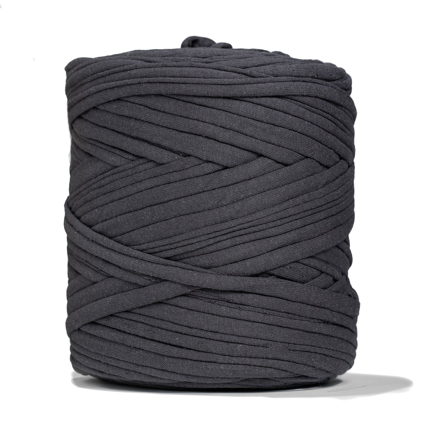 Recycled T-Shirt Fabric Yarn - Anthracite Color - Prismatic Fiber Arts