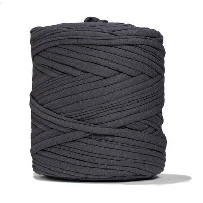 Recycled T-Shirt Fabric Yarn - Anthracite Color - Prismatic Fiber Arts