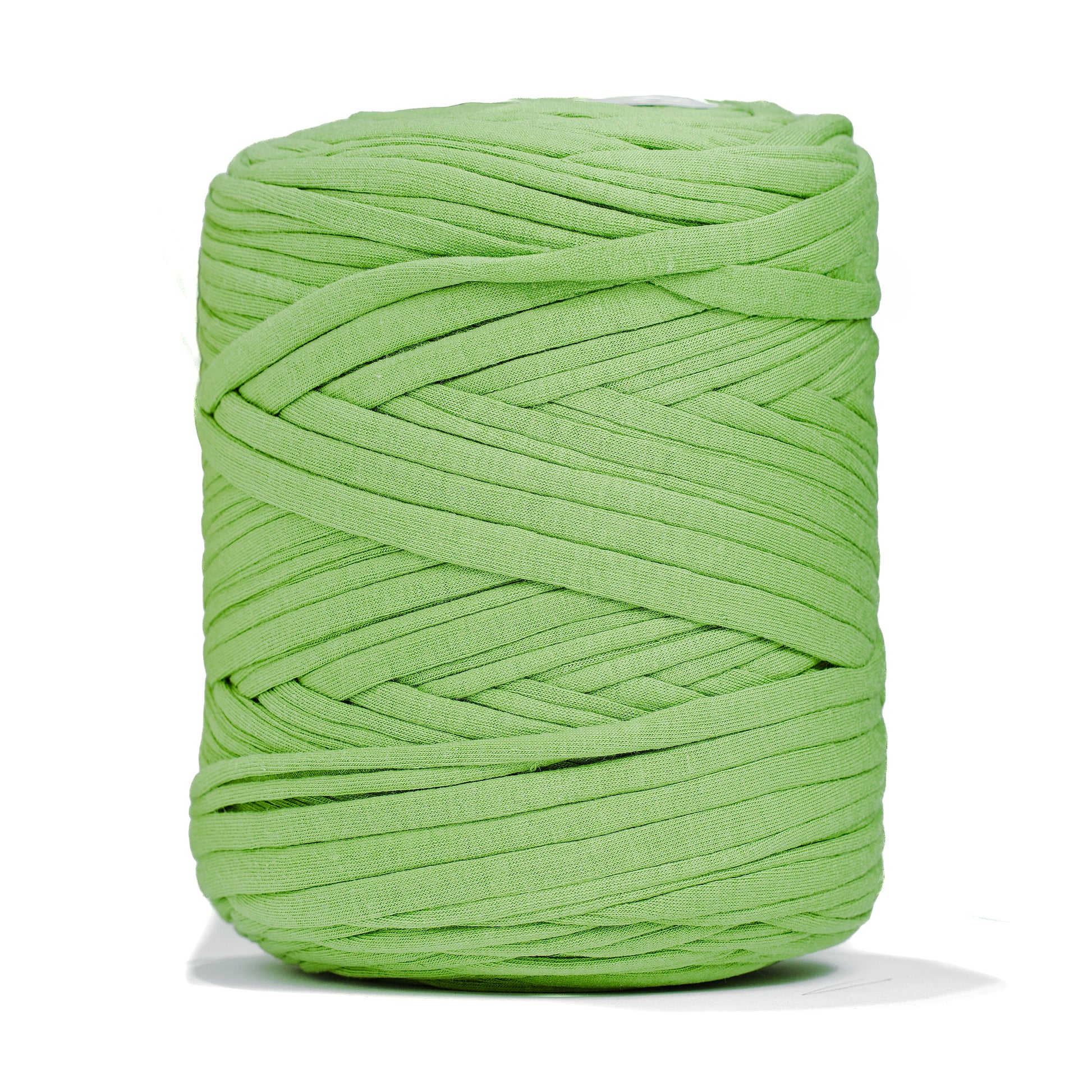 Recycled T-Shirt Fabric Yarn - Apple Green Color - Prismatic Fiber Arts