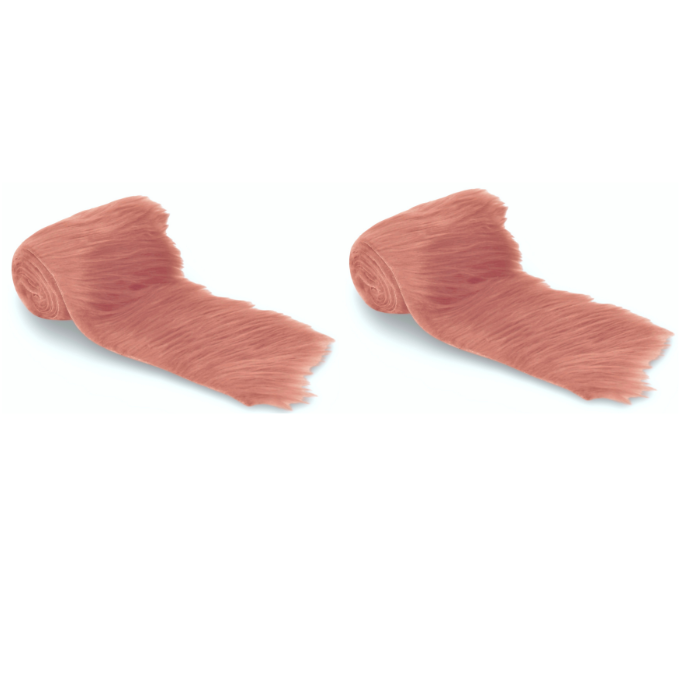 FabricLA Mohair Shaggy Faux Fur Fabric - Pre Cut Strips | Trim Ribbon | DIY Craft, Hobby, Costume, Decoration - Pack of 2 - Prismatic Fiber Arts
