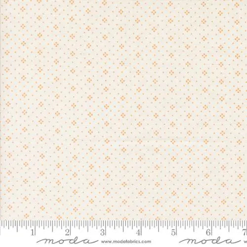 Agatha Road Eyelet Ivory Orange 44"/45" Fabric Per Yard - Prismatic Fiber Arts