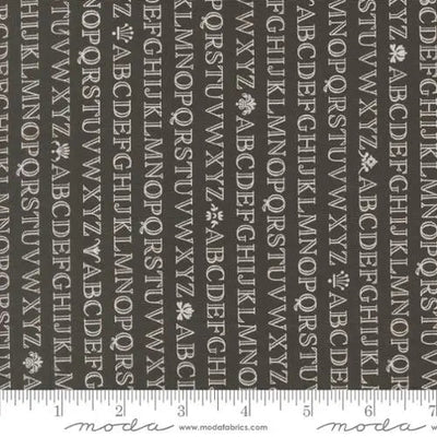 Agatha Road Midnight Words Stripe 44"/45" Fabric Per Yard - Prismatic Fiber Arts