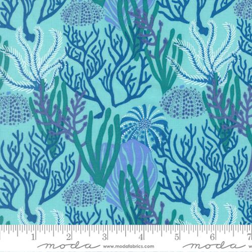 Algae Reef Coral Reef Cotton 44"/45" Fabric Per Yard - Prismatic Fiber Arts