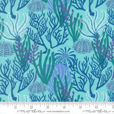 Algae Reef Coral Reef Cotton 44"/45" Fabric Per Yard - Prismatic Fiber Arts