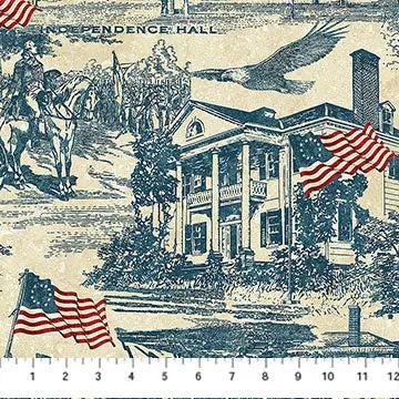 America 250 - Stonehenge 28372-49 Cotton 44"/45" Fabric Per Yard - Prismatic Fiber Arts