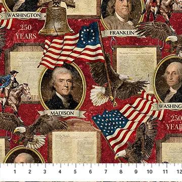 America 250 - Stonehenge DP28368-24 Cotton 44"/45" Fabric Per Yard - Prismatic Fiber Arts