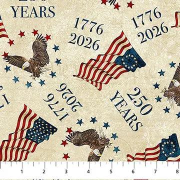 America 250 - Stonehenge DP28370-12 Cotton 44"/45" Fabric Per Yard - Prismatic Fiber Arts