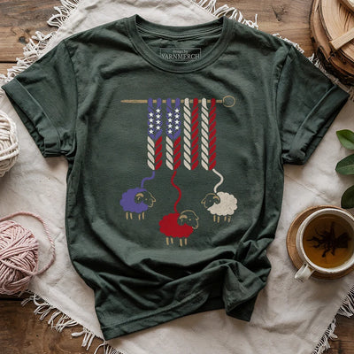 America Wool T-shirt - Prismatic Fiber Arts